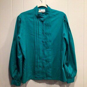VINTAGE Aspirations Blouse Teal/Jade 16